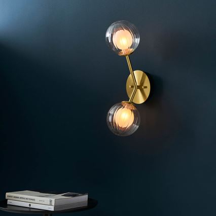 Endon 96691 - Wandlamp NORTHWEST 2xG9/3W/230V goudkleurig