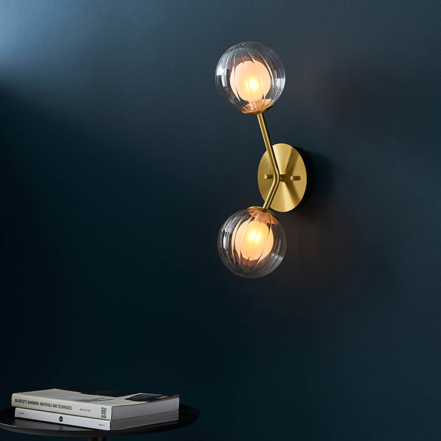 Endon 96691 - Wandlamp NORTHWEST 2xG9/3W/230V goudkleurig