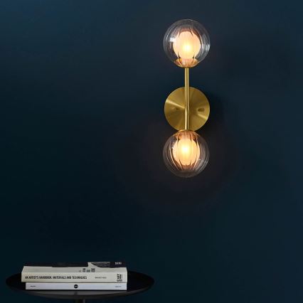 Endon 96691 - Wandlamp NORTHWEST 2xG9/3W/230V goudkleurig
