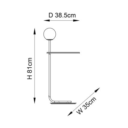 Endon 96713 - Vloerlamp HALO 1xG9/3W/230V zwart/wit
