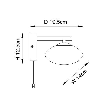 Endon 97181 - Badkamerwandlamp MOBIAS 1xG9/3W/230V IP44 glanzend chroom