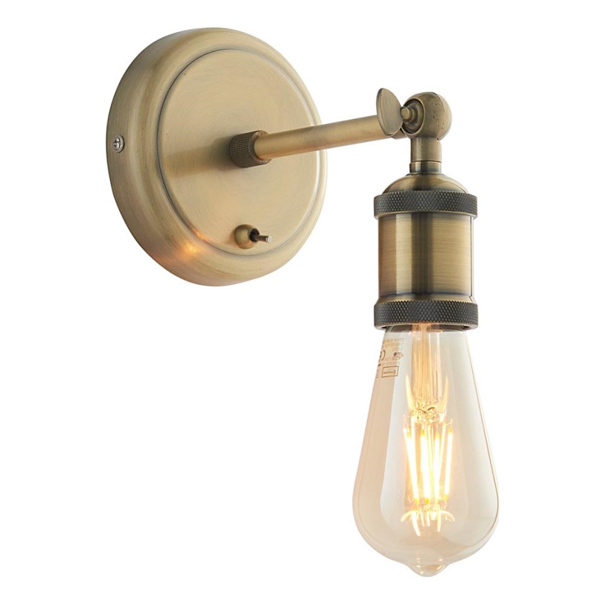 Endon 97245 - Wandspot halogeen 1xE27/10W/230V messing