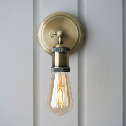 Endon 97245 - Wandspot halogeen 1xE27/10W/230V messing