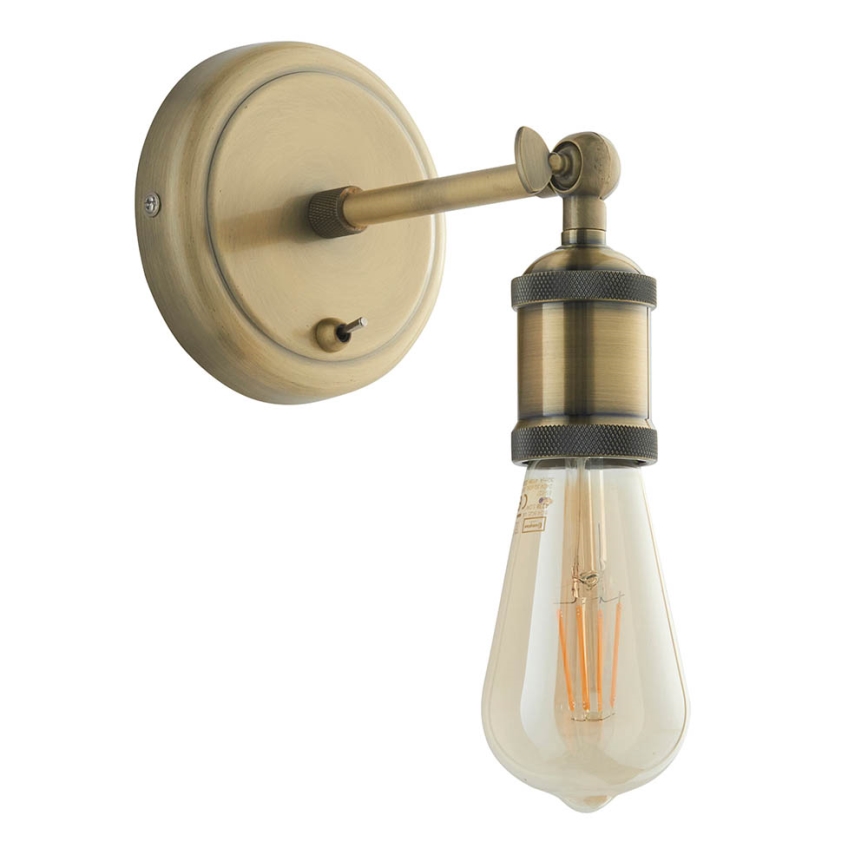 Endon 97245 - Wandspot halogeen 1xE27/10W/230V messing