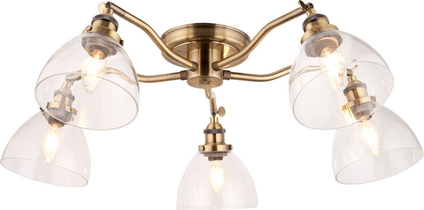 Endon 97248 - Plafondspot HANSEN 5xE14/7W/230V messing