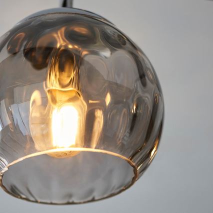 Endon 97971 - Opbouwplafondlamp DIMPLE 3xE14/25W/230V glanzend chroom/rookgrijs