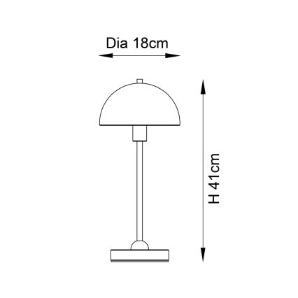 Endon 98496 - Tafellamp SAROMA 1xE14/7W/230V baksteenrood