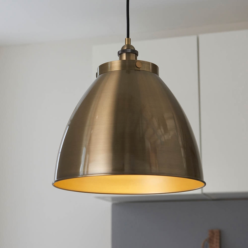 Endon 98744 - Hanglamp aan snoer FRANKLIN 1xE27/10W/230V messing