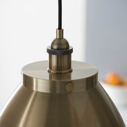Endon 98744 - Hanglamp aan snoer FRANKLIN 1xE27/10W/230V messing