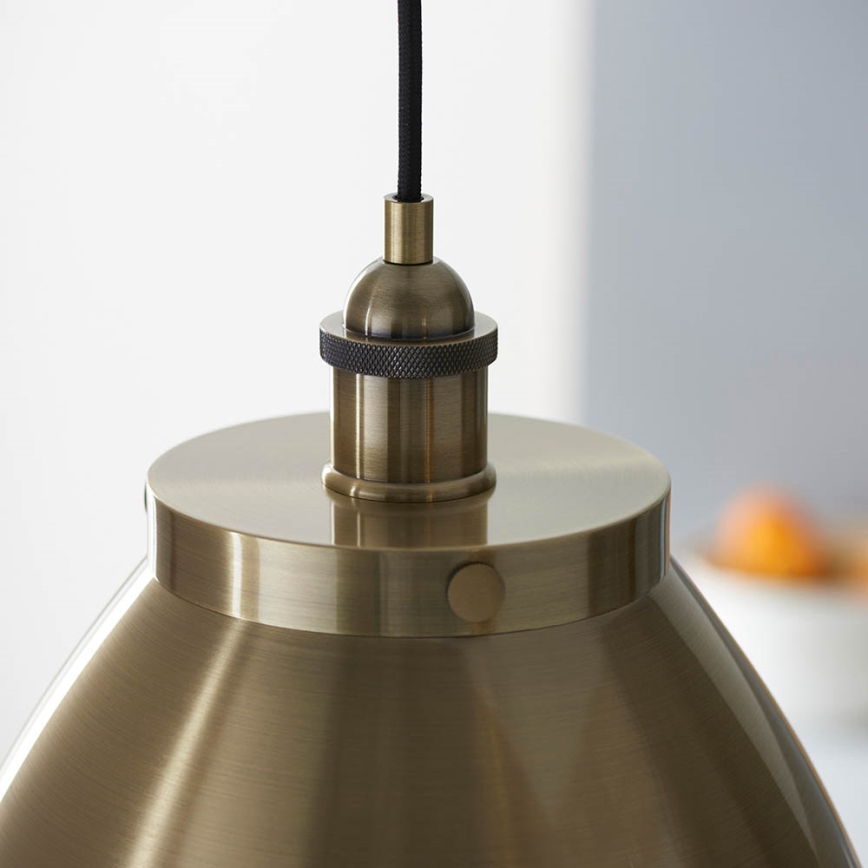 Endon 98744 - Hanglamp aan snoer FRANKLIN 1xE27/10W/230V messing