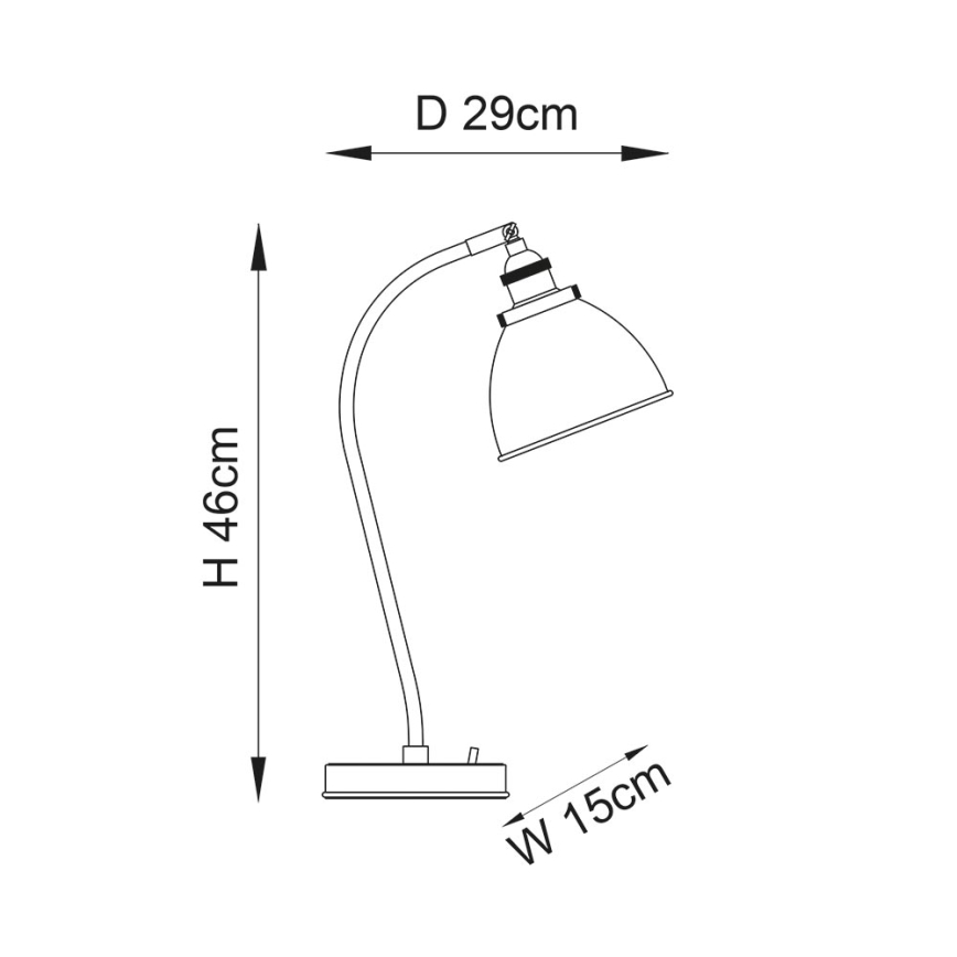 Endon 98747 - Tafellamp FRANKLIN 1xE14/7W/230V messing