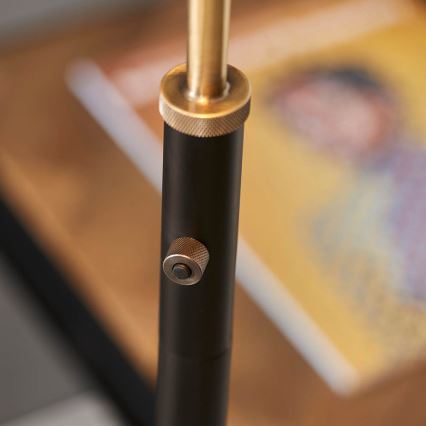 Endon 98748 - Vloerlamp FRANKLIN 1xE27/10W/230V messing/zwart