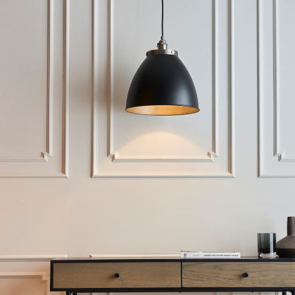 Endon 98749 - Hanglamp aan kabel FRANKLIN 1xE27/10W/230V zwart/messing