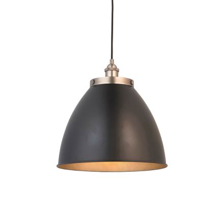 Endon 98749 - Hanglamp aan kabel FRANKLIN 1xE27/10W/230V zwart/messing