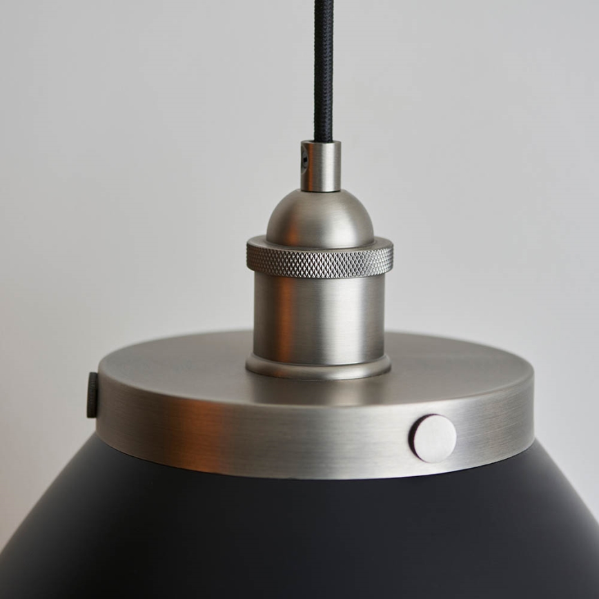 Endon 98749 - Hanglamp aan kabel FRANKLIN 1xE27/10W/230V zwart/messing