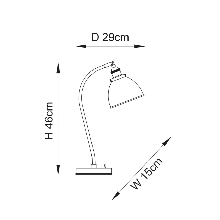 Endon 98752 - Tafellamp FRANKLIN 1xE14/7W/230V mat chroom/antraciet