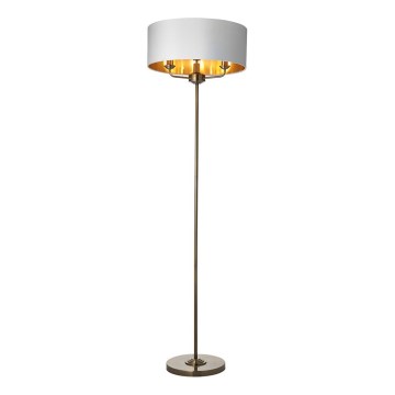 Endon 98935 - Staande Lamp HIGHCLERE 3xE14/40W/230V wit/messing diameter 47 cm