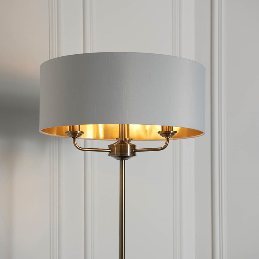 Endon 98935 - Staande Lamp HIGHCLERE 3xE14/40W/230V wit/messing diameter 47 cm