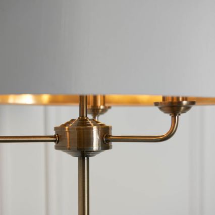 Endon 98935 - Staande Lamp HIGHCLERE 3xE14/40W/230V wit/messing diameter 47 cm