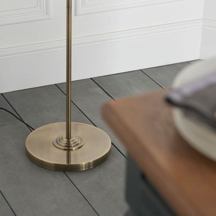 Endon 98935 - Staande Lamp HIGHCLERE 3xE14/40W/230V wit/messing diameter 47 cm