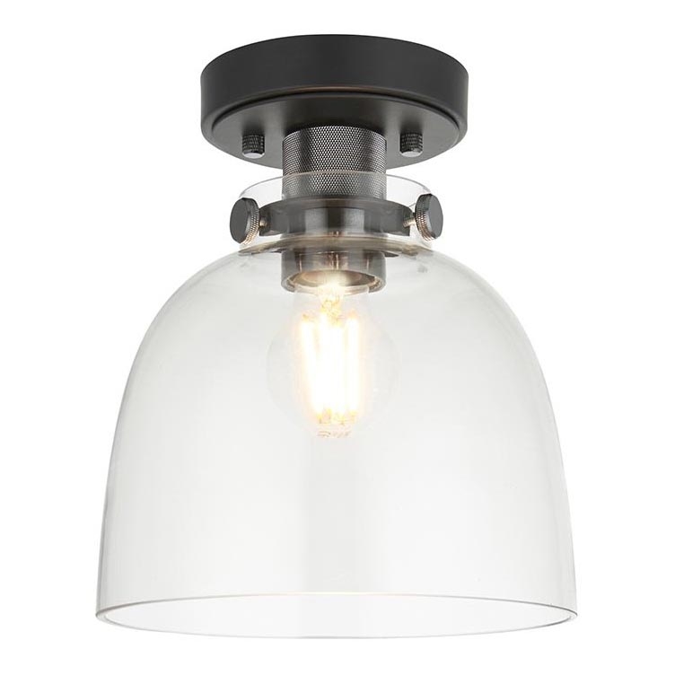 Endon 99106 - Plafondlamp URBAN 1xE27/10W/230V zwart/doorzichtig