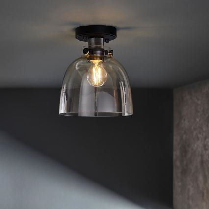 Endon 99106 - Plafondlamp URBAN 1xE27/10W/230V zwart/doorzichtig