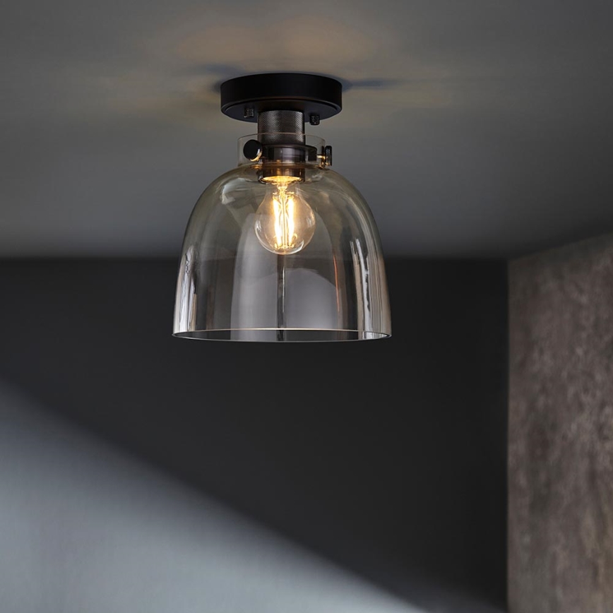 Endon 99106 - Plafondlamp URBAN 1xE27/10W/230V zwart/doorzichtig