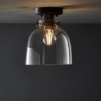 Endon 99106 - Plafondlamp URBAN 1xE27/10W/230V zwart/doorzichtig