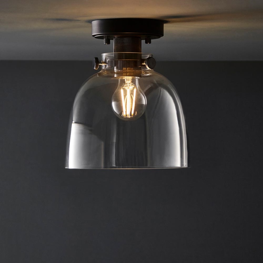 Endon 99106 - Plafondlamp URBAN 1xE27/10W/230V zwart/doorzichtig