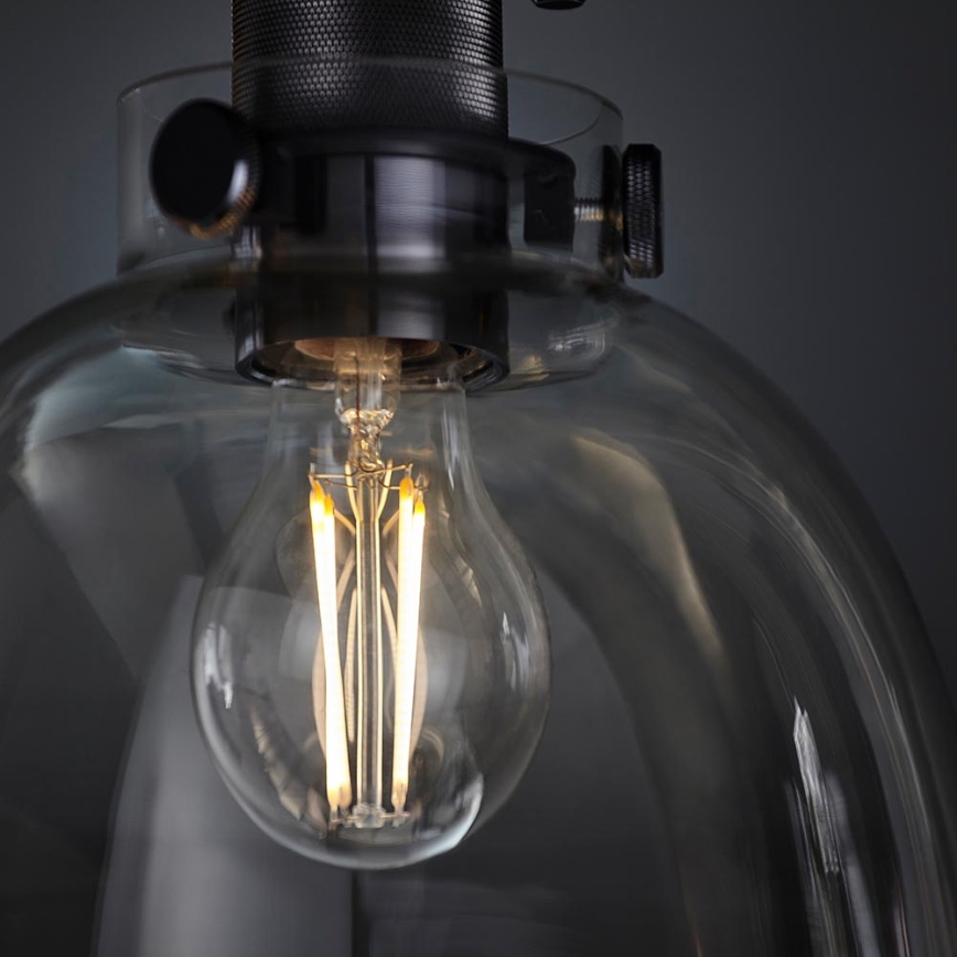 Endon 99106 - Plafondlamp URBAN 1xE27/10W/230V zwart/doorzichtig