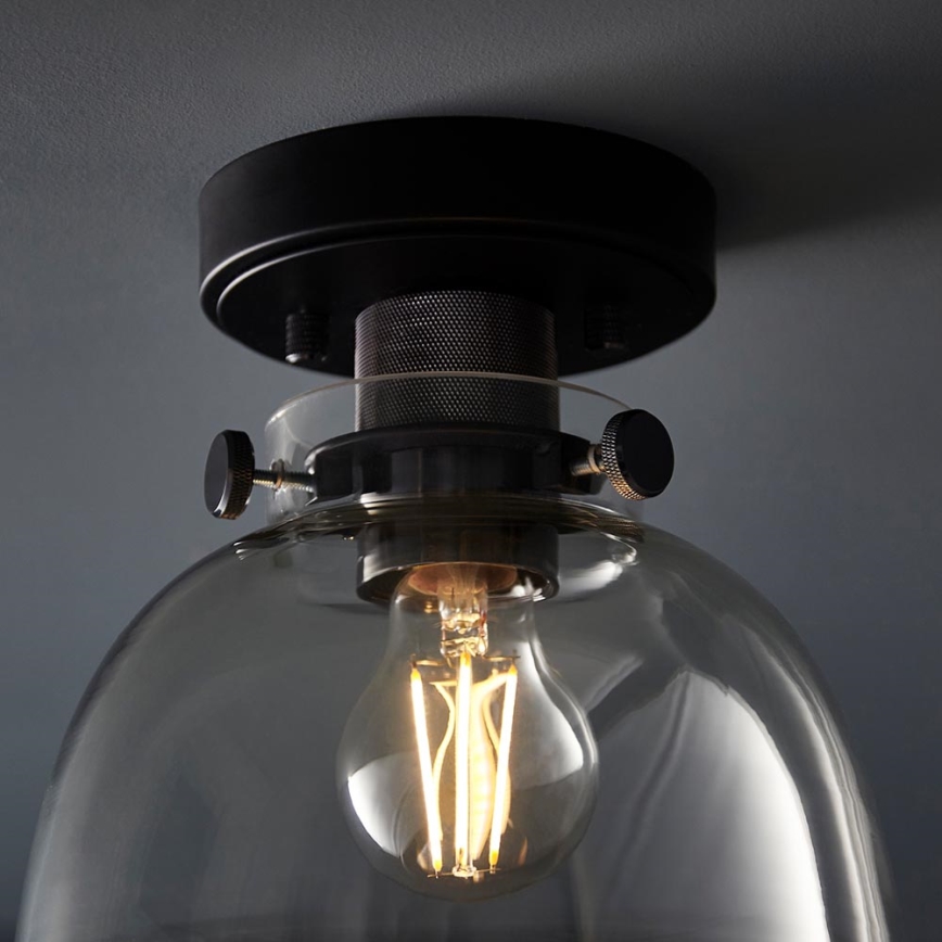 Endon 99106 - Plafondlamp URBAN 1xE27/10W/230V zwart/doorzichtig