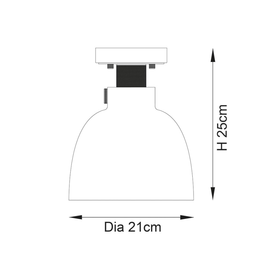 Endon 99106 - Plafondlamp URBAN 1xE27/10W/230V zwart/doorzichtig