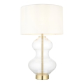 Endon 99110 - Dimbare tafellamp KELDA 1xE27/10W/230V wit/goud