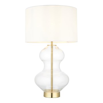 Endon 99110 - Dimbare tafellamp KELDA 1xE27/10W/230V wit/goud