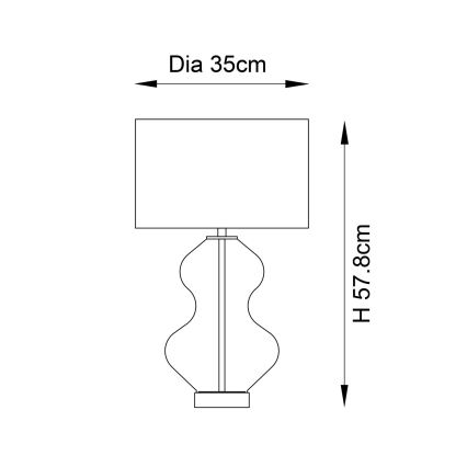 Endon 99110 - Dimbare tafellamp KELDA 1xE27/10W/230V wit/goud