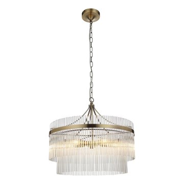 Endon 99166 - Kroonluchter aan ketting MARIETTA 5xE14/7W/230V messing/helder