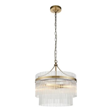 Endon 99167 - Hanglamp aan een ketting MARIETTA 3xE14/7W/230V messing/doorzichtig