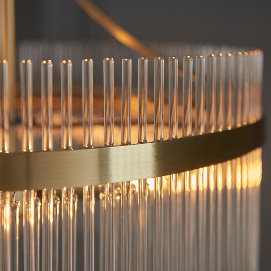 Endon 99167 - Hanglamp aan een ketting MARIETTA 3xE14/7W/230V messing/doorzichtig