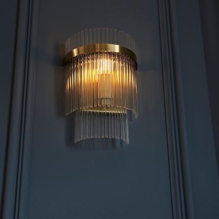 Endon 99168 - Wandlamp MARIETTA 1xE14/6W/230V messing/doorzichtig