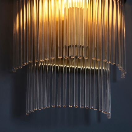 Endon 99168 - Wandlamp MARIETTA 1xE14/6W/230V messing/doorzichtig