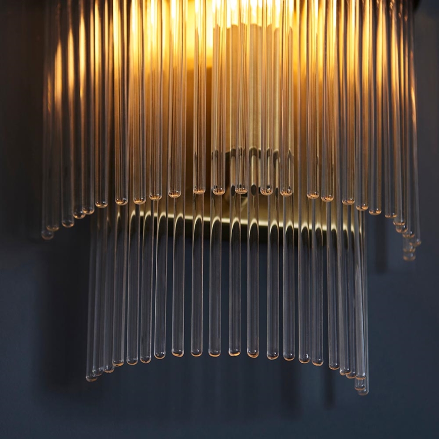 Endon 99168 - Wandlamp MARIETTA 1xE14/6W/230V messing/doorzichtig