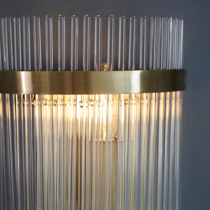 Endon 99168 - Wandlamp MARIETTA 1xE14/6W/230V messing/doorzichtig