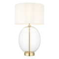 Endon 99292 - Dimbare tafellamp KELDA 1xE27/10W/230V crème/goud