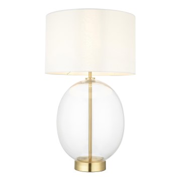 Endon 99292 - Dimbare tafellamp KELDA 1xE27/10W/230V crème/goud