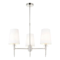 Endon 99455 - Plafondlamp met stang 3xE14/6W/230V glanzend chroom/wit