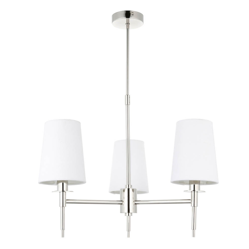 Endon 99455 - Plafondlamp met stang 3xE14/6W/230V glanzend chroom/wit