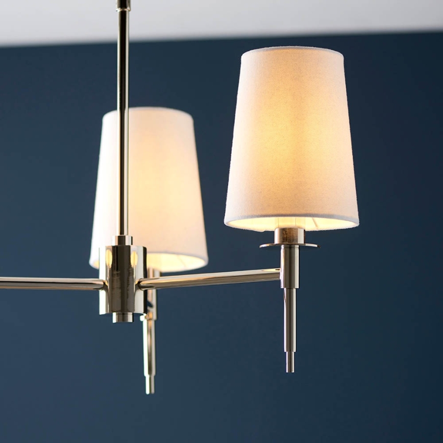 Endon 99455 - Plafondlamp met stang 3xE14/6W/230V glanzend chroom/wit