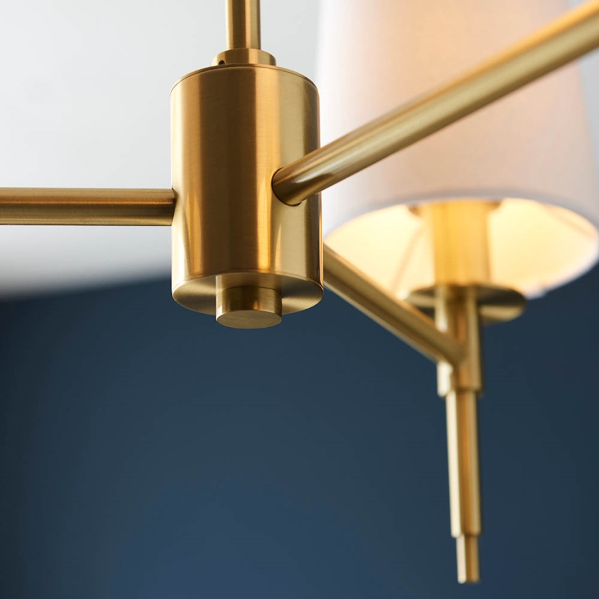 Endon 99456 - hanglamp met stang 3xE14/6W/230V goud/wit