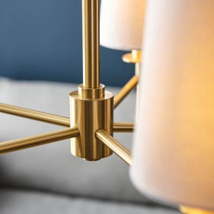 Endon 99458 - Kroonluchter aan ketting 5xE14/6W/230V goud/wit