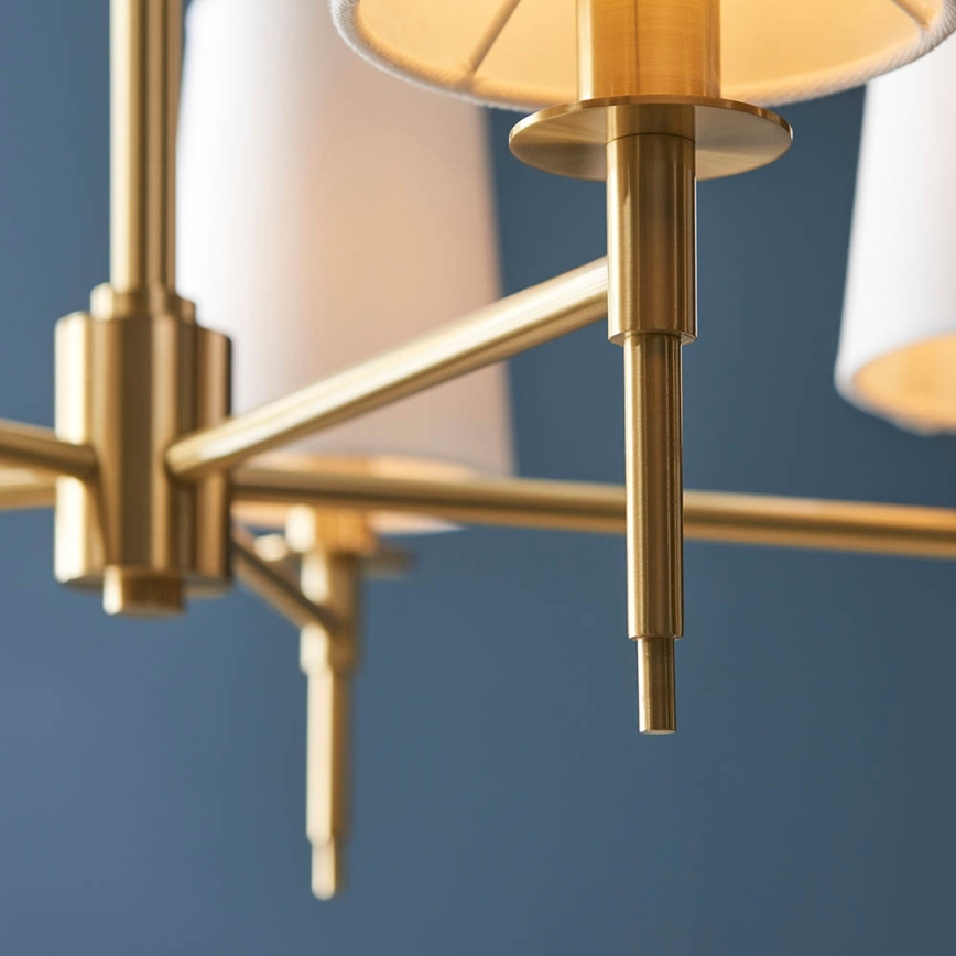 Endon 99458 - Kroonluchter aan ketting 5xE14/6W/230V goud/wit
